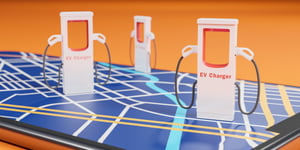 EV charging Stations connected via EV charging Network 566434978